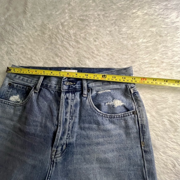 PISTOLA womens Button Fly Straight Leg
High Rise Destroyed Jeans Size 28 - Picture 8 of 10